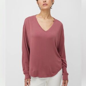 Kit and Ace Embrace V-Neck Pullover, Dusty Rose, Size XS - NWT